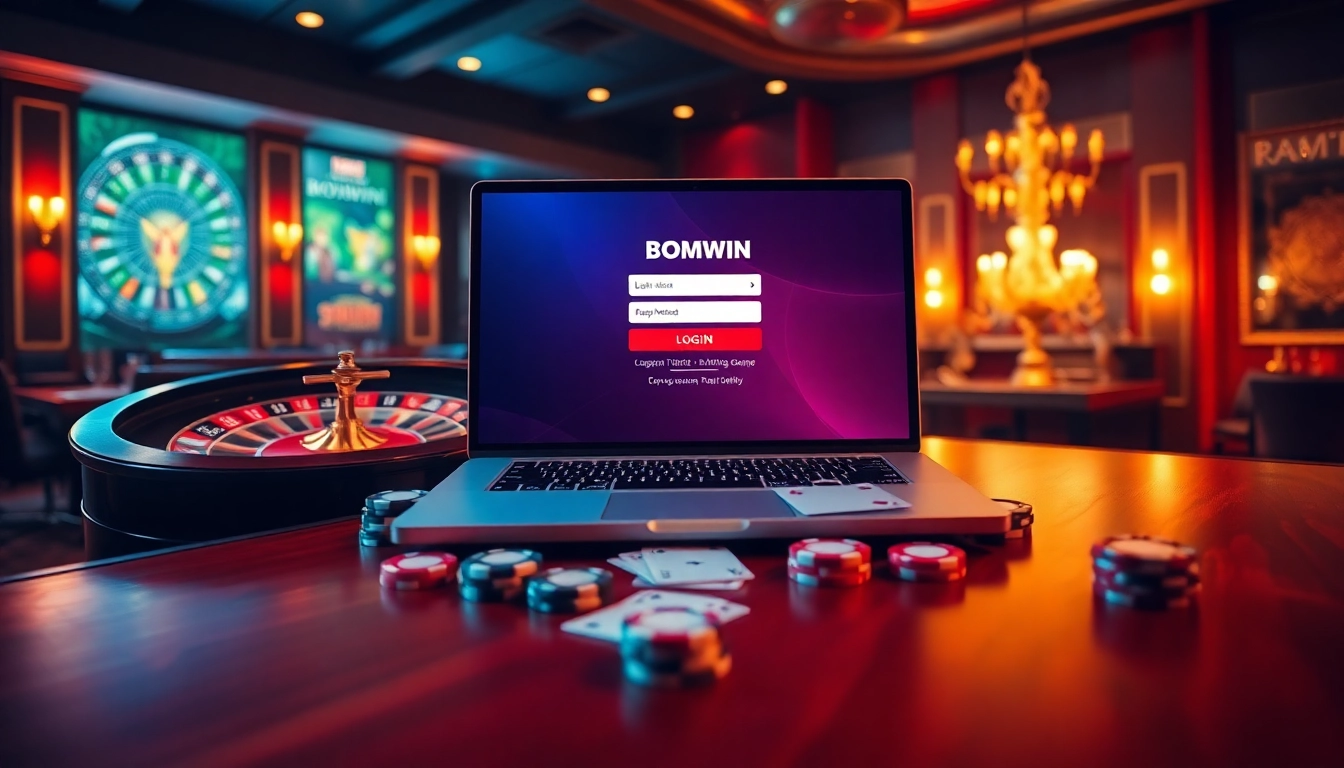 Engage in thrilling gaming at BOMWIN by logging in to experience exciting casino games.
