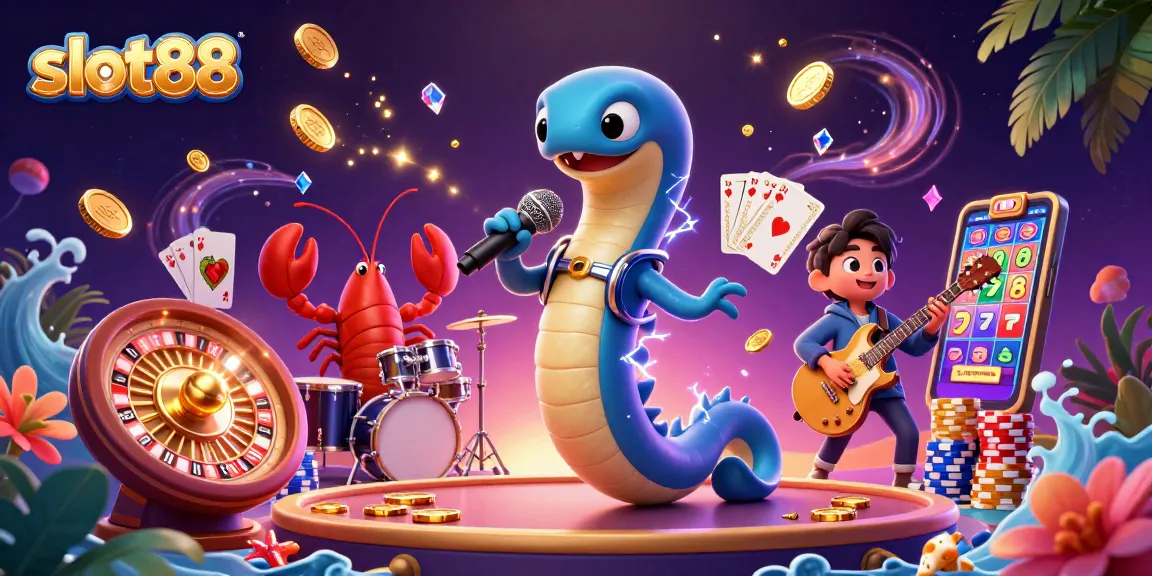 Mainkan slot88 dalam kasino bawah laut dengan simbol jackpot dan karakter menarik.