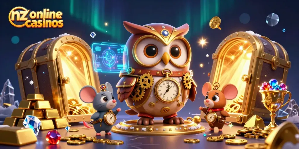 Engage with the best nz online casinos through a vibrant 3D scene of fortune and fun.