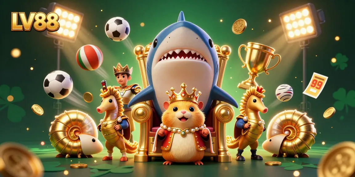 Enjoy thrilling gameplay at LV88, where a golden hamster king rules a vibrant casino world.