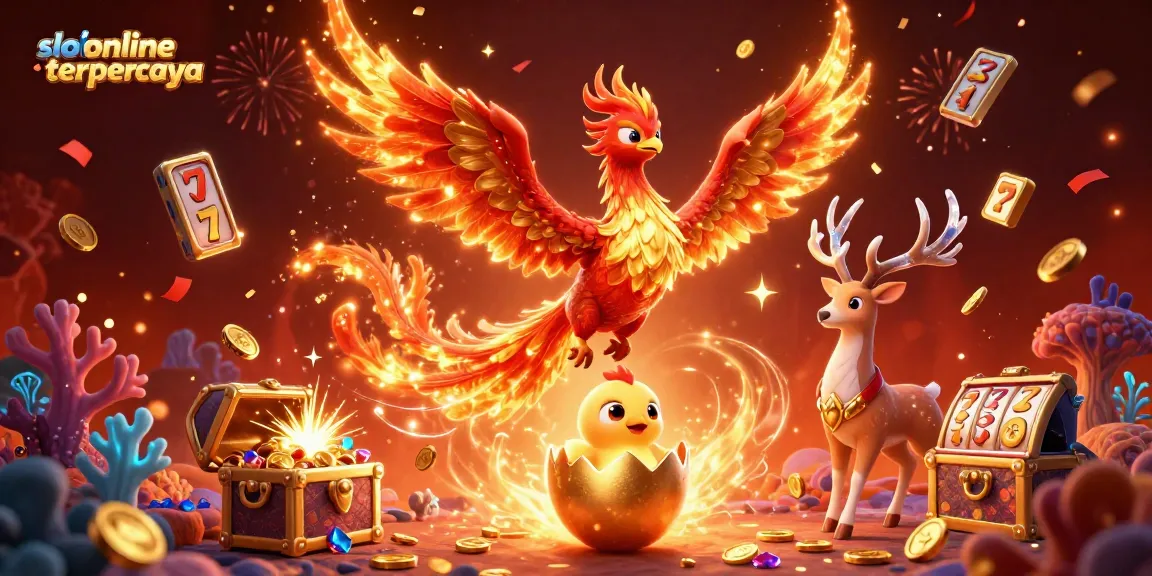 Experience top slot online terpercaya thrills in this vibrant casino-themed 3D art.