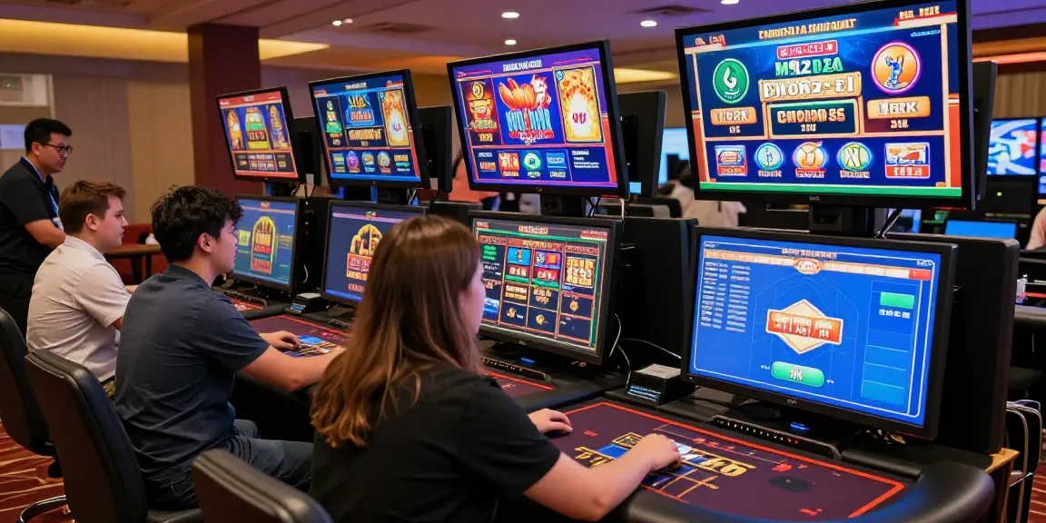 Enthusiastic players engaging with OPEN888 online casino games in a vibrant betting environment.