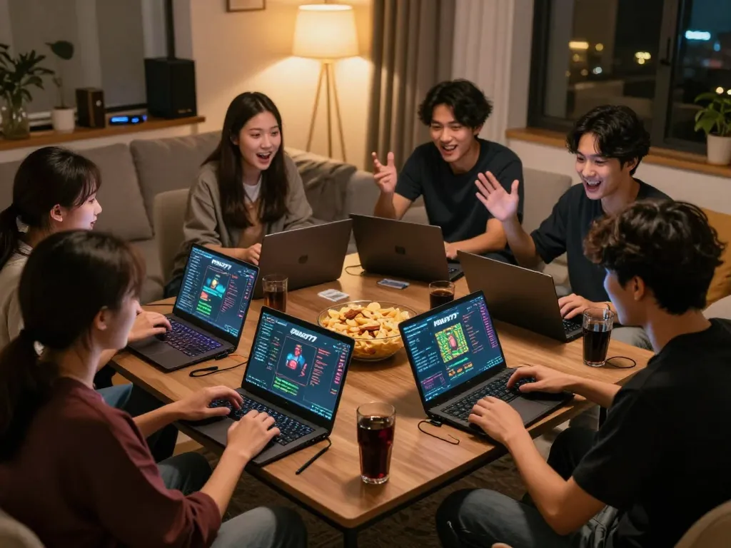 Experience fun gaming moments with Fokus777 as friends enjoy online betting strategies together.