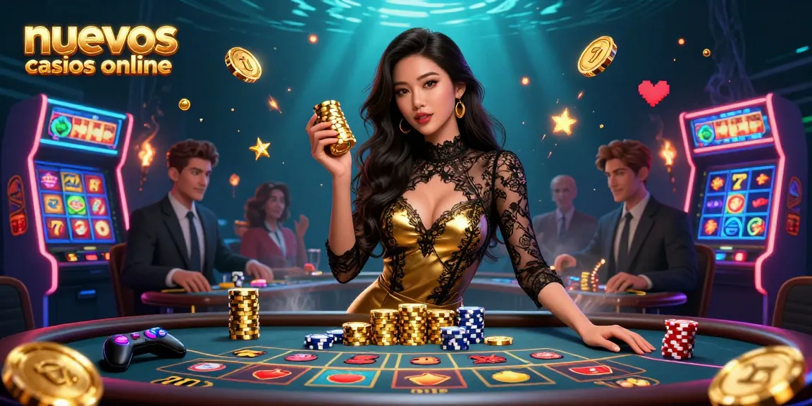 Experience nuevos casinos online with vibrant slot games and a luxurious baccarat setting.