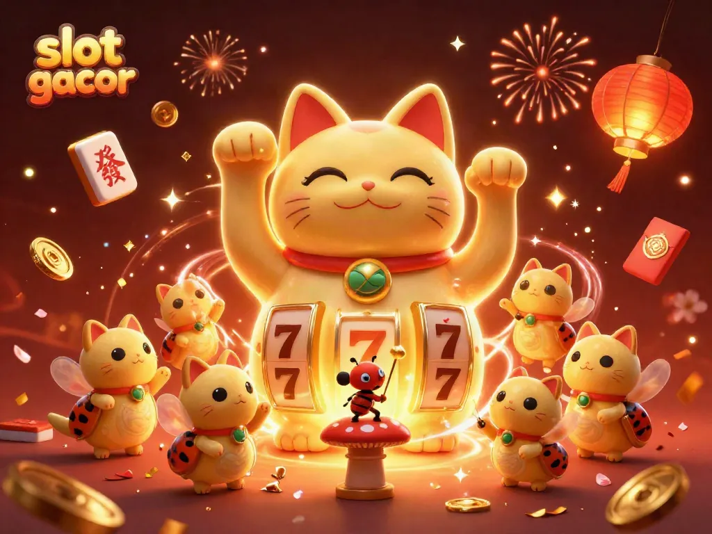 Raih jackpot dengan slot gacor dalam ilustrasi 3D yang penuh warna dan detail