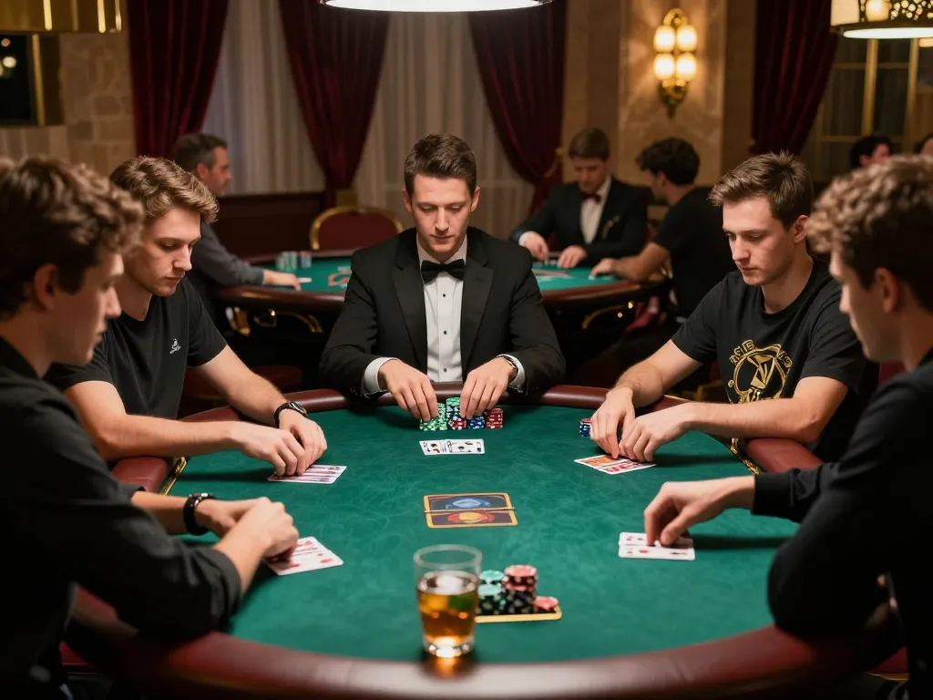 Players engaged in an exciting poker game at RR88 casino, showcasing strategy and skill.