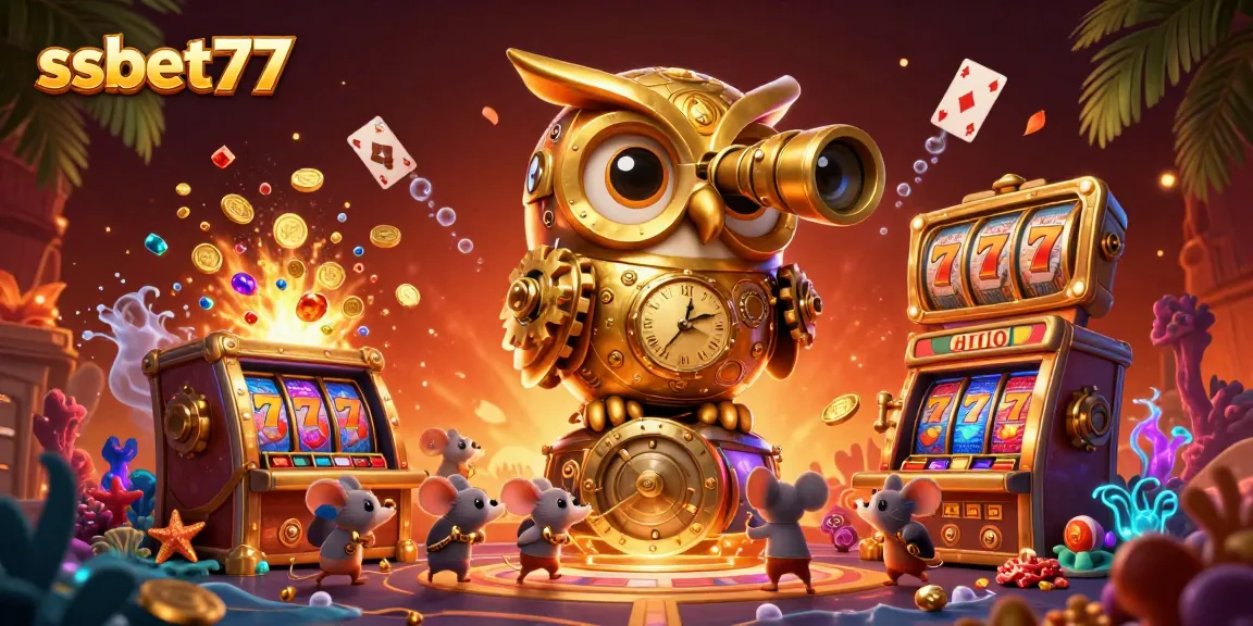 Win big at ssbet77 with a lively 3D illustration showcasing fantastic slots and bonuses!