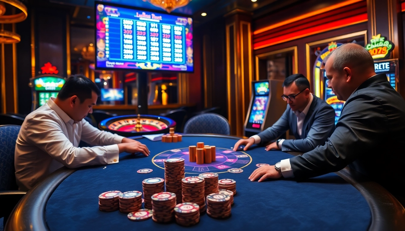 Keluaran china showcased on vibrant casino display as players engage in thrilling poker action.