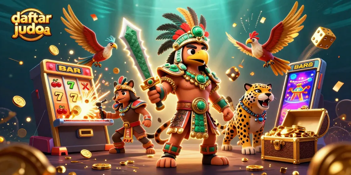 Experience daftar judi bola with this vibrant 3D digital casino illustration showcasing energetic gambling elements.