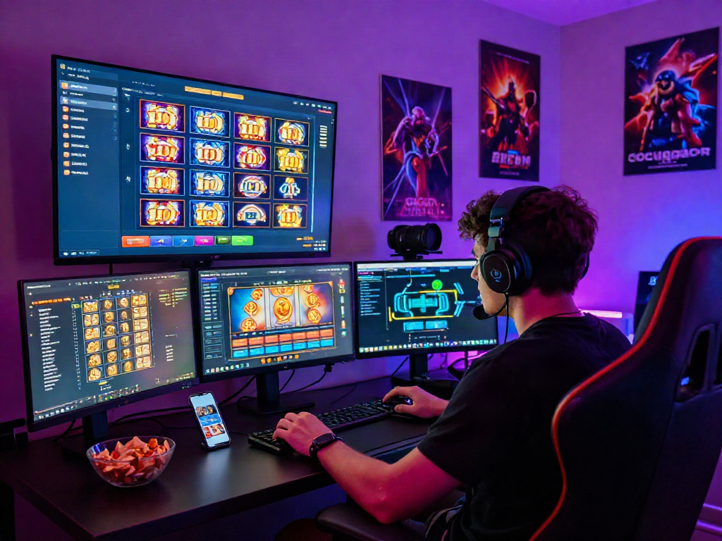 Exciting toto slot gaming setup with immersive digital interface and vibrant ambiance in 2026