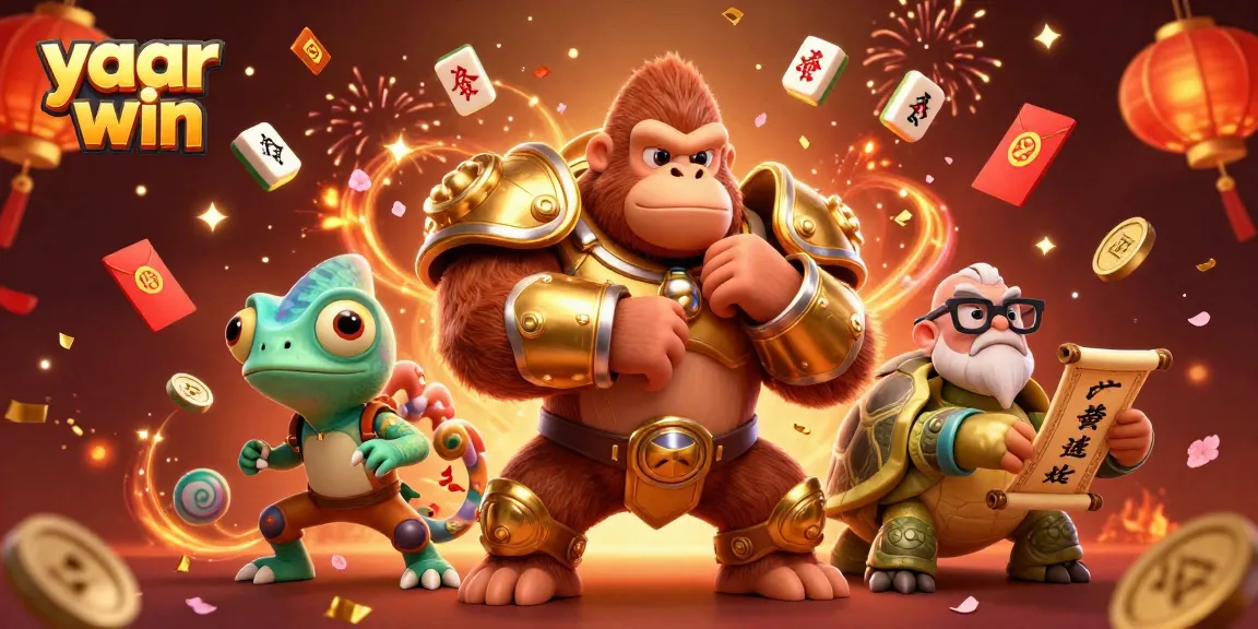 Experience excitement with yaar win as the gorilla king and chameleon reveal thrilling casino adventures.