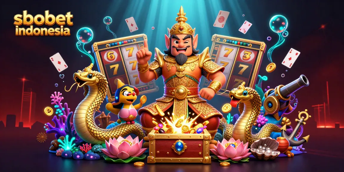 Sparkling jackpot games come alive with sbobet indonesia in this vibrant underwater scene.