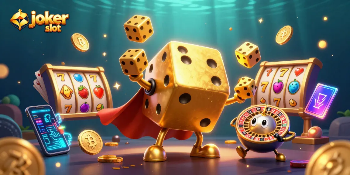 Engage with the joker slot action in a vibrant casino scene featuring immersive 3D characters and elements.