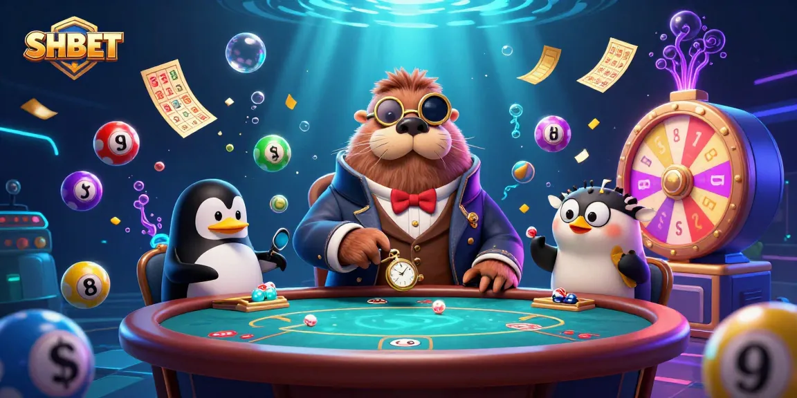 Experience the excitement of SHBET with a vibrant underwater poker scene filled with action.