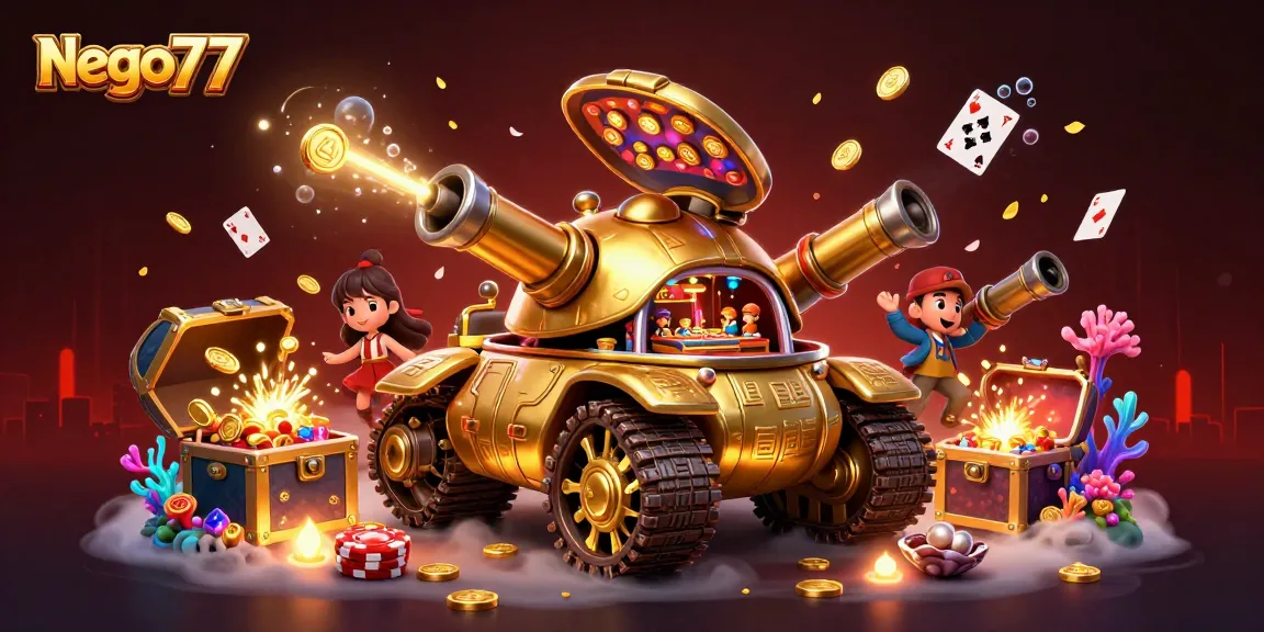 Engage with the thrilling atmosphere of nego77's casino, showcasing a vibrant miniature casino scene.