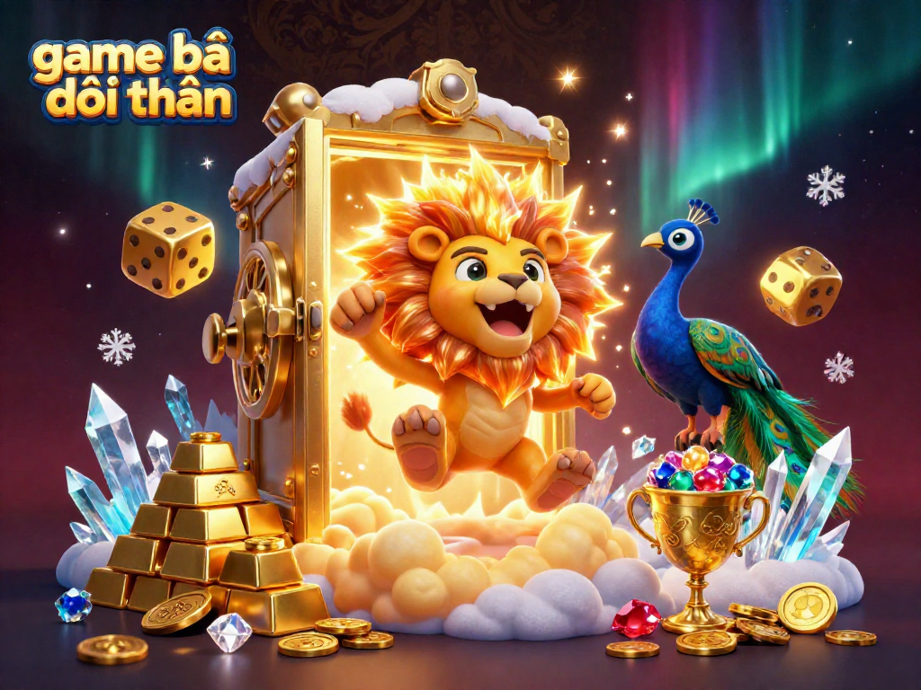 Win big with game bài đổi thưởng in this vibrant casino-themed 3D illustration.