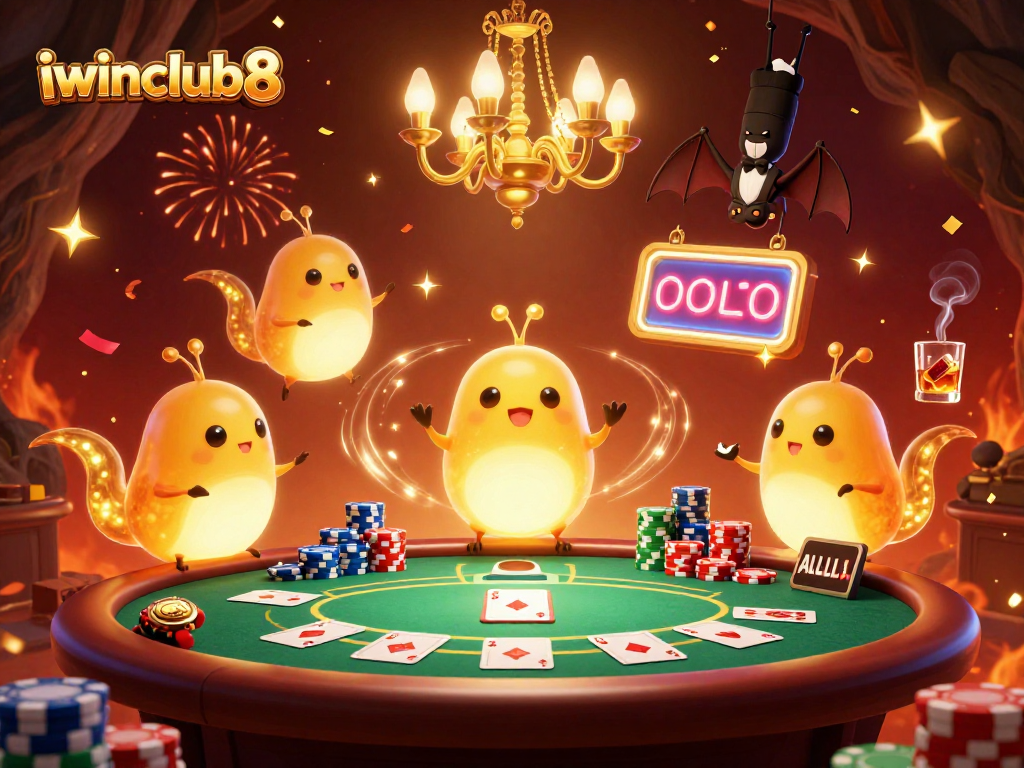 Experience excitement at iwinclub8 where glowworms light a vibrant casino scene with unique features.