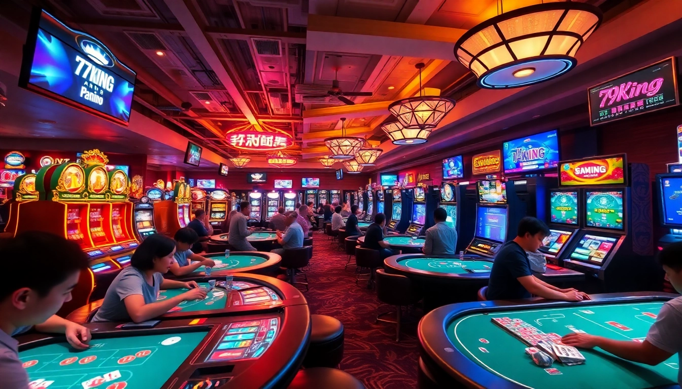 79king online gambling environment featuring vibrant casino games and enthusiastic players.