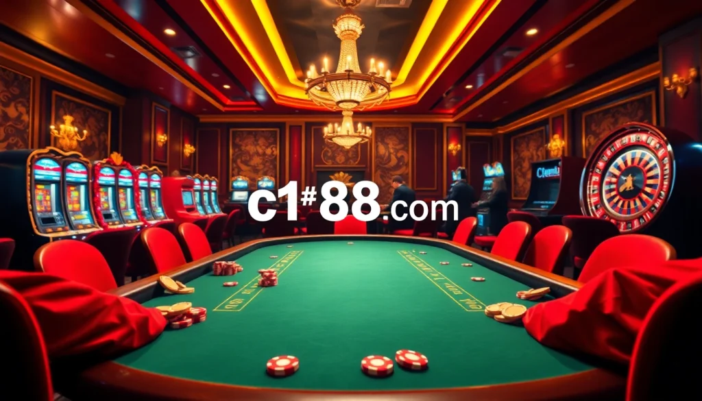 Engage with the thrilling atmosphere of c168 com, showcasing vibrant casino games and energetic players.