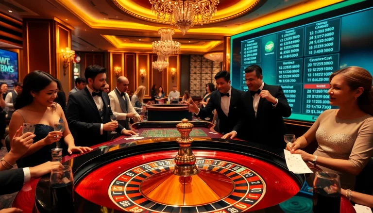 High-stakes roulette table at 888top com, showcasing elite players and vibrant casino atmosphere.