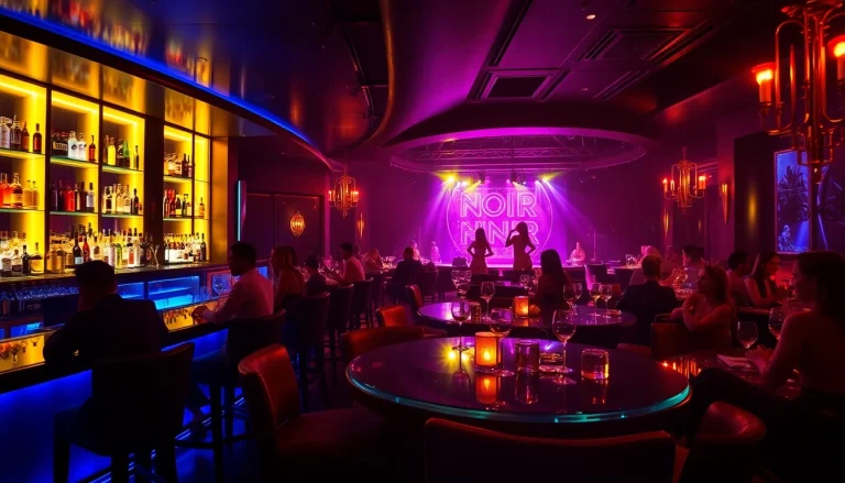 Vibrant nightlife at Club Noir, the top night club sxm in St Martin featuring luxury VIP tables and stunning performances.