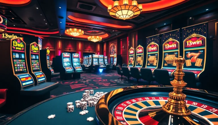 Players enjoying exciting games at 13win's luxurious online casino environment.