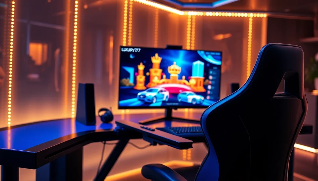 Permainan luxury777 game yang dipamerkan di setup permainan mewah dengan aksesoris canggih.