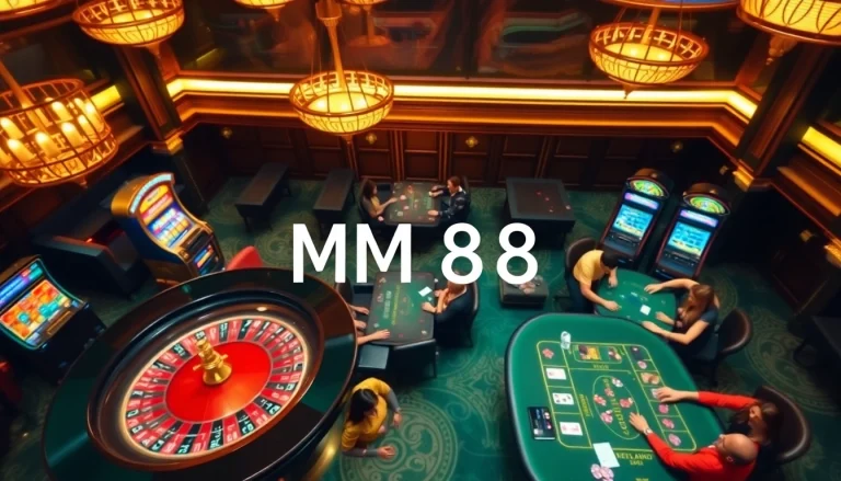 Experience thrilling bets and gameplay at MM 88's luxurious casino tables.