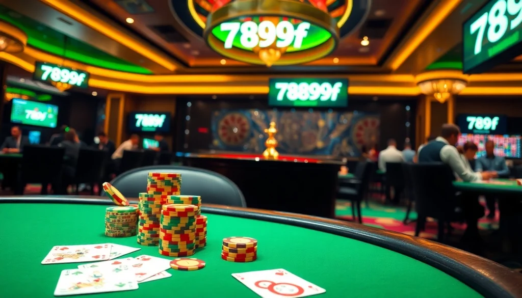 Experience the thrill of 789f with engaging poker action and vibrant casino elements.