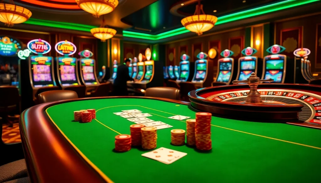 Experience thrilling gameplay at https://hitclub.global with vibrant casino elements like poker chips and roulette.