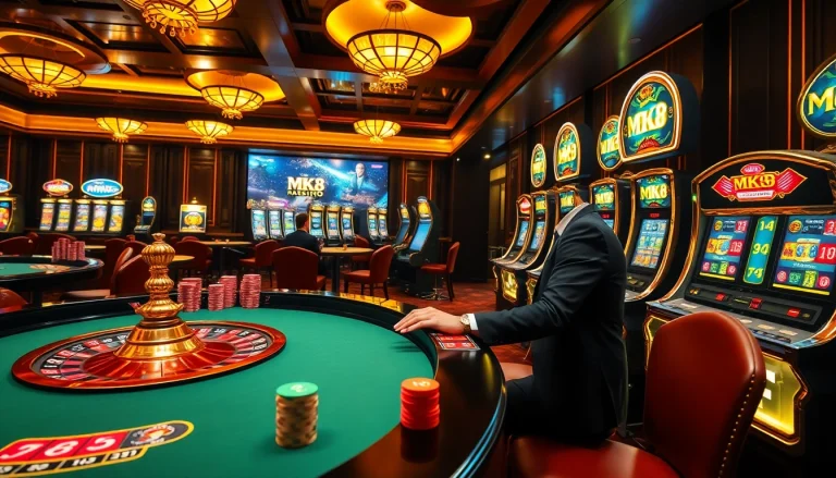 Experience MK8's vibrant online casino excitement with colorful chips and a thrilling roulette game.