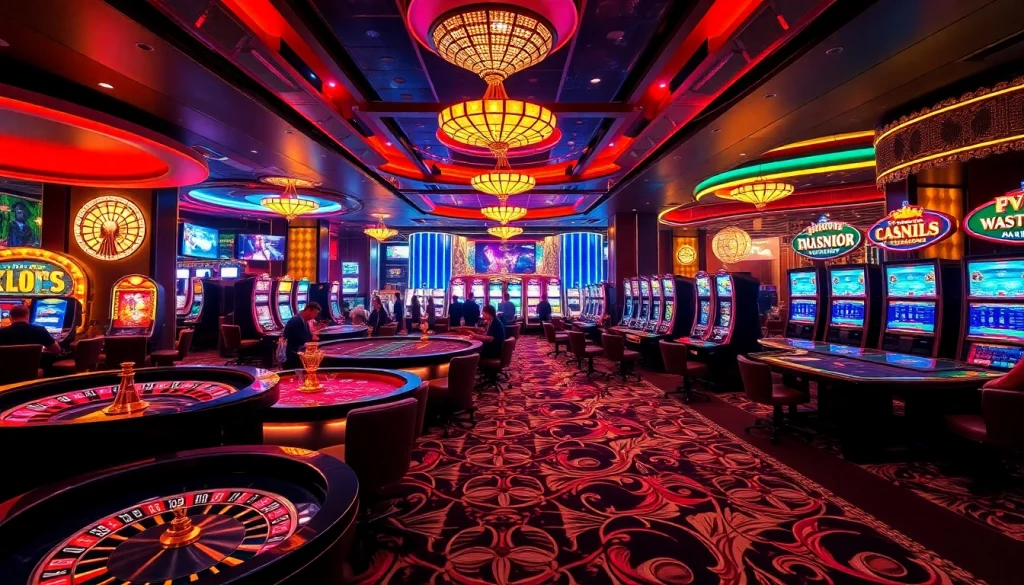 Engaging casino experience with vibrant gaming elements at vipwin79.net, showcasing excitement and luxury.