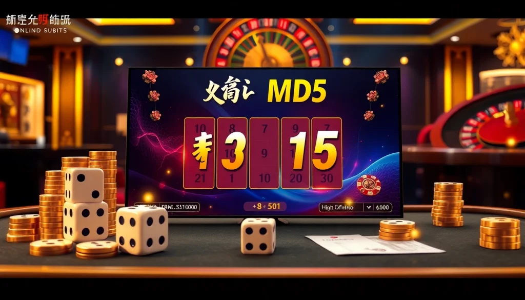 A thrilling scene of Tài Xỉu MD5 gameplay at https://taixiumd5.world, showcasing excitement and professional engagement.