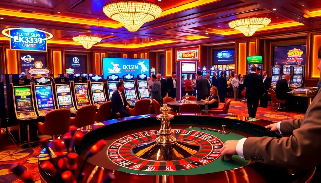 Experience thrilling gameplay at https://ek333pro.com/ with roulette, slots, and vibrant casino atmosphere.