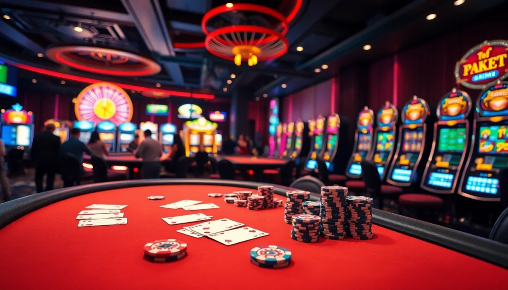 Experience the thrill of rr 88 at a luxury casino with vibrant gaming tables and players.