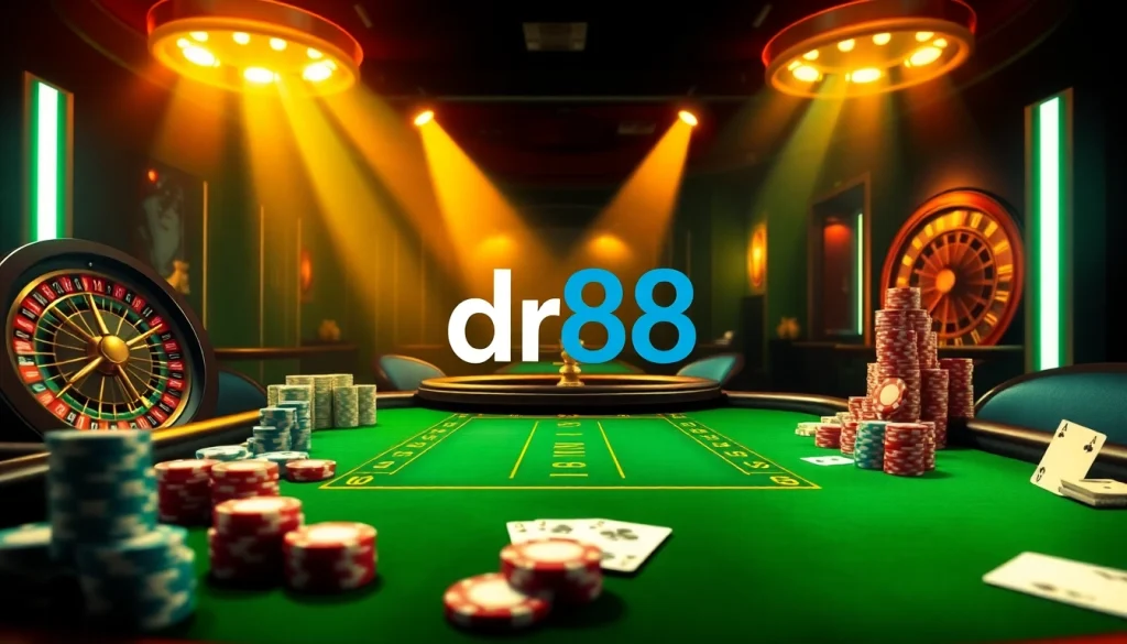 Experience the excitement of gambling at dr88 with vibrant casino elements and professional gameplay.