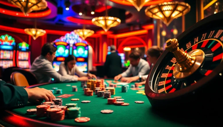 Experience the thrill at https://www.2ph222.com/ with players enjoying a vibrant casino atmosphere.