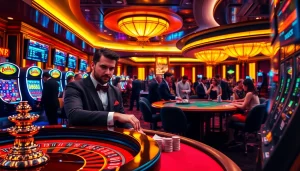 Engaging poker game at a casino showcasing excitement with https://ok8386.sh/ for bettors looking to win.