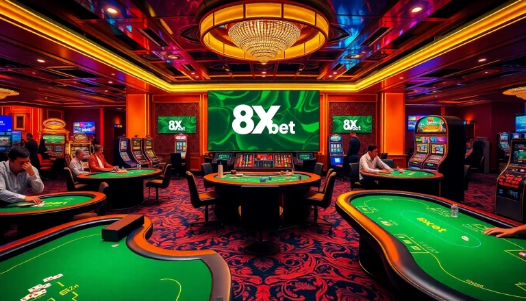 Experience the thrill of gambling with the link vào 8xbet, featuring vibrant casino tables and games.