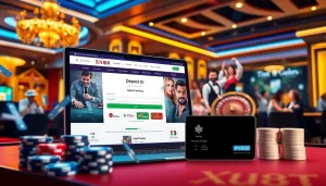 Nạp tiền xn88 securely with fast online deposits in a luxurious digital casino setting.