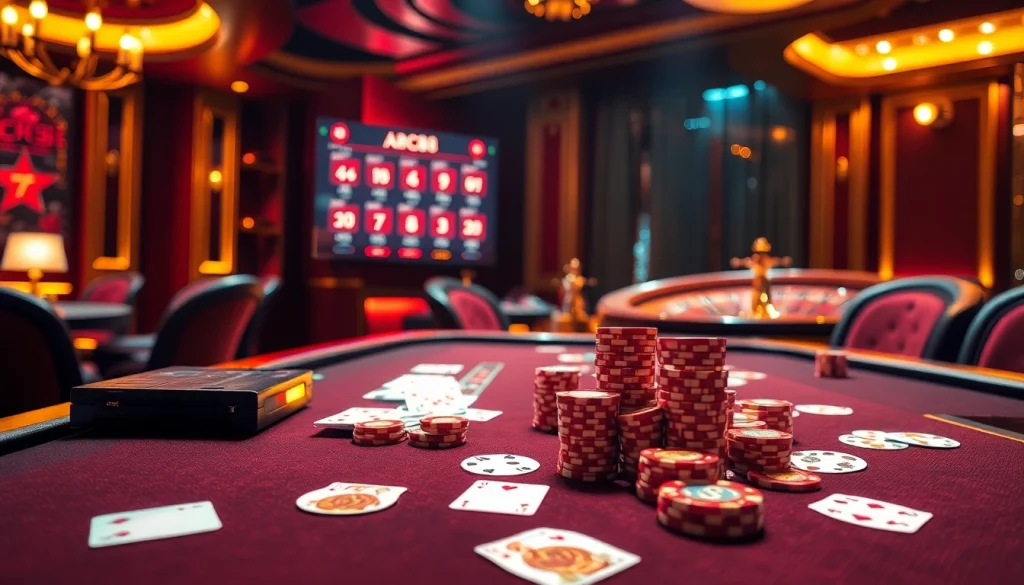 Exciting online gambling experience at ABC8 with sophisticated poker tables and advanced betting interface.