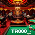 Experience the excitement of TR88 casino with players engaging in high-stakes games.