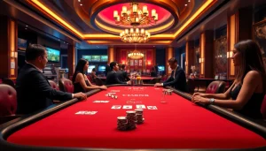 에볼루션 카지노에서 실시간 딜러와 함께 즐기는 고급스러운 카지노 경험을 표현한 이미지