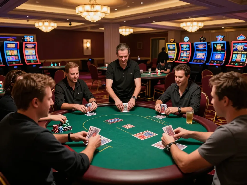 Players enjoying a thrilling game at reputable Canadian online casinos with dynamic poker action.