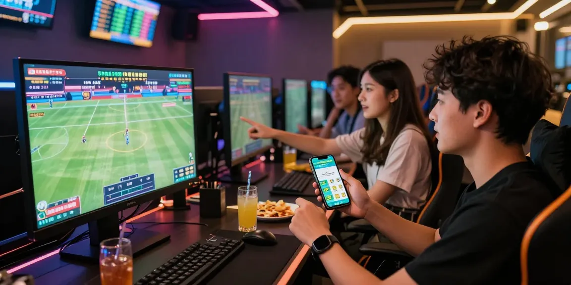 Exciting gaming atmosphere showcasing OPEN888 mobile app amidst friends enjoying live sports betting.